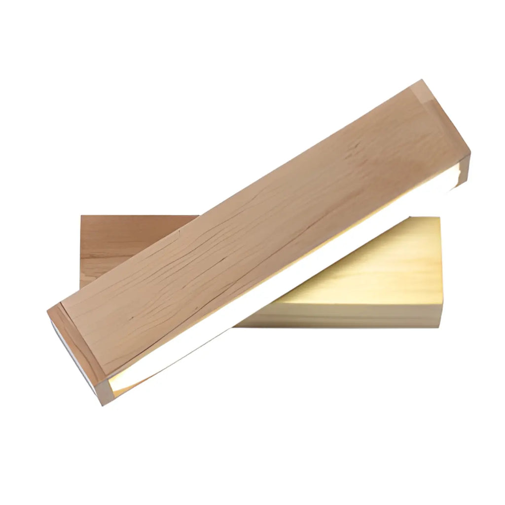 Applique murale LED linéaire rotative en bois pour la décoration de chevet
