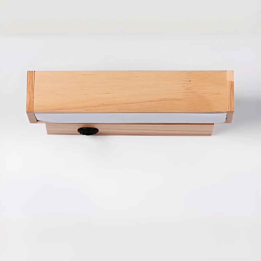 Applique murale LED linéaire rotative en bois pour la décoration de chevet