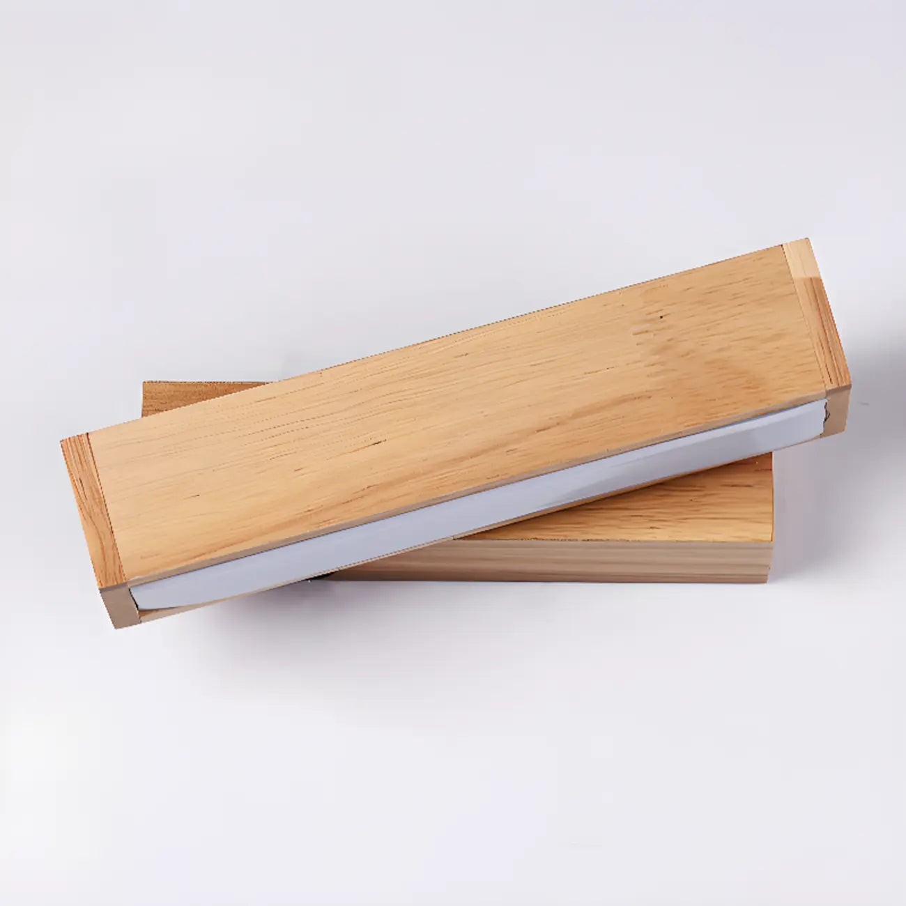 Applique murale LED linéaire rotative en bois pour la décoration de chevet