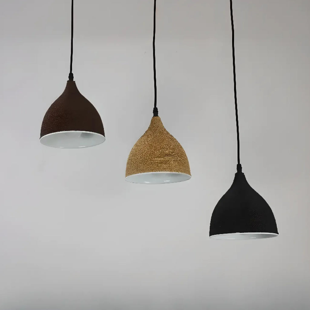 Suspension moderne incurvée et conique réglable pour îlot de cuisine