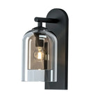 Applique murale d'ambiance en verre à double abat-jour et à une lumière