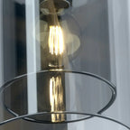 Applique murale d'ambiance en verre à double abat-jour et à une lumière