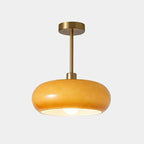 Mini plafonnier semi-encastré en forme de dôme de verre blanc cylindrique