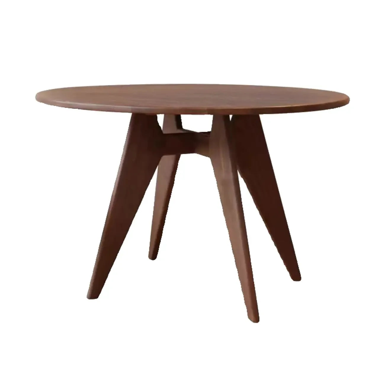 Table de salle à manger ronde en frêne brun de style scandinave