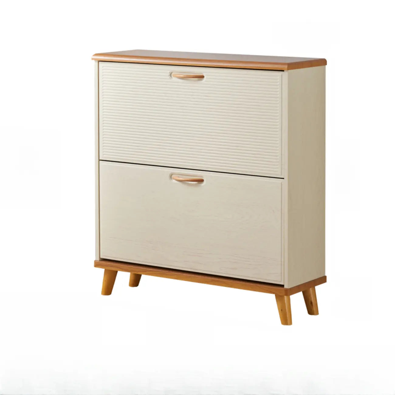 Meuble à chaussures étroit en bois massif pour petits espaces