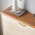 Meuble à chaussures étroit en bois massif pour petits espaces