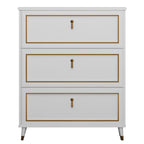 Meuble à chaussures en bois gris avec façade rabattable et étagères réglables