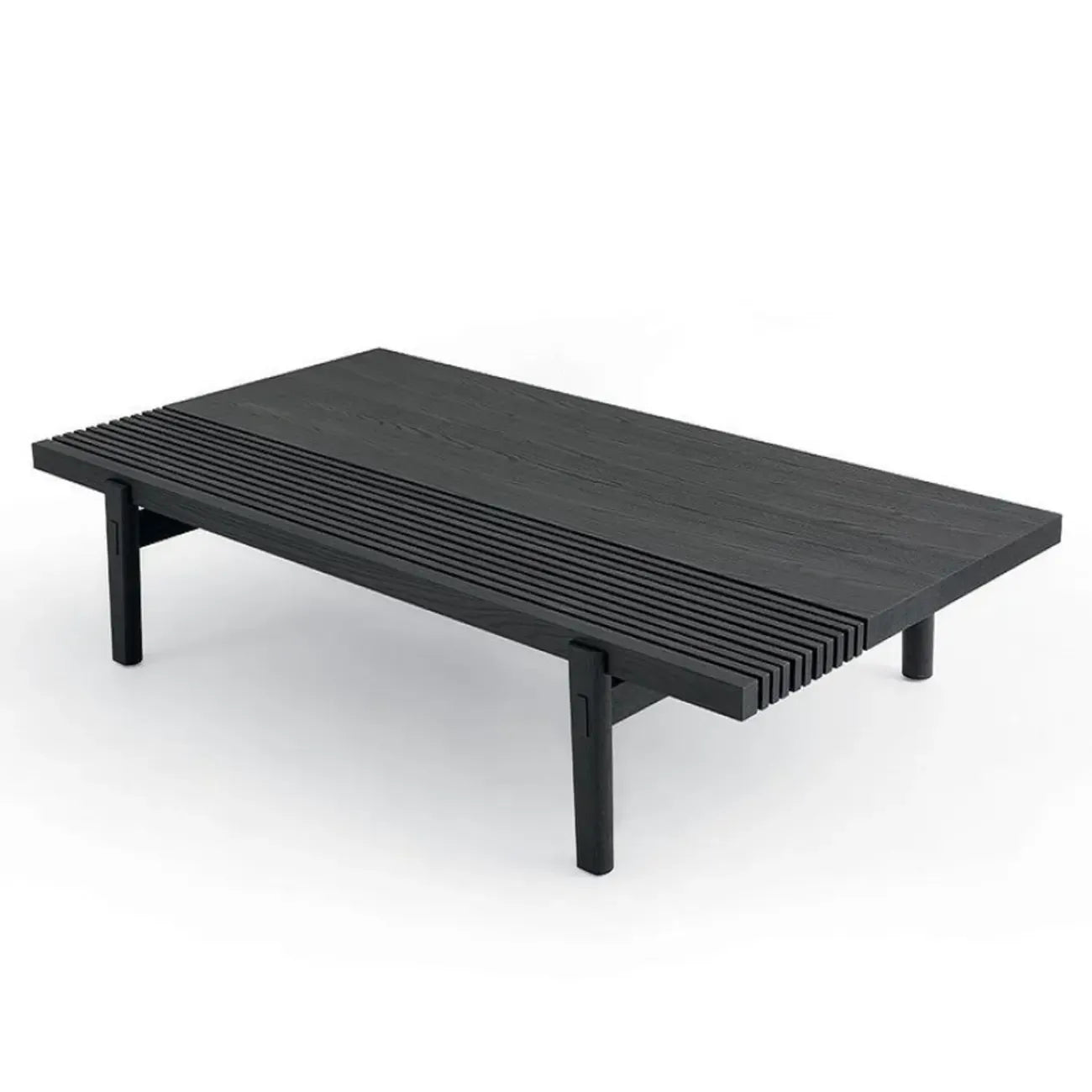 Table basse rectangulaire chic en bois noir