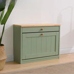 Meuble à chaussures mural en bois blanc/fauve pour entrée