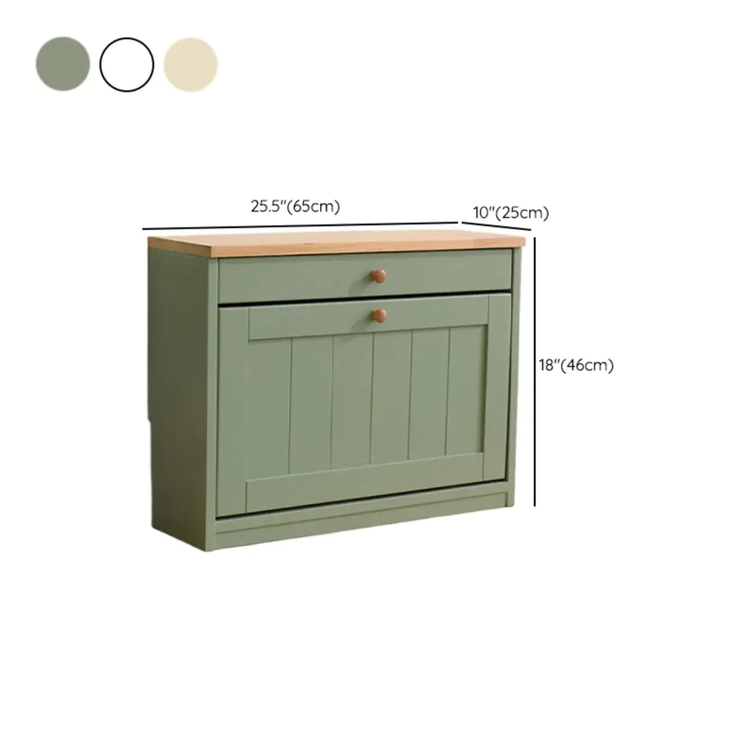 Meuble à chaussures mural en bois blanc/fauve pour entrée