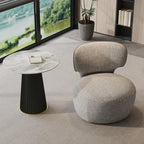 Fauteuil pivotant glamour en tissu résistant aux rayures