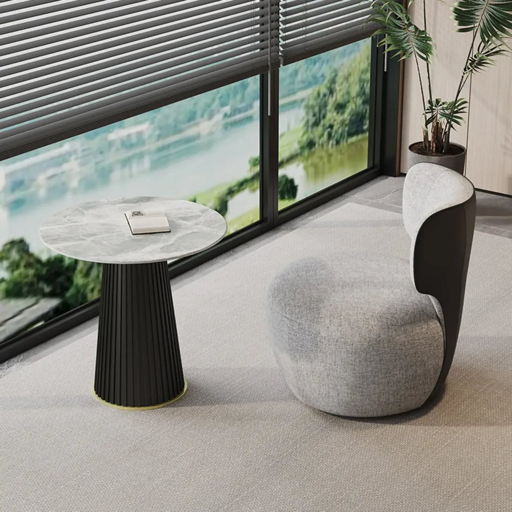 Fauteuil pivotant glamour en tissu résistant aux rayures