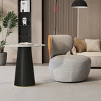 Fauteuil pivotant glamour en tissu résistant aux rayures