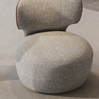 Fauteuil pivotant glamour en tissu résistant aux rayures