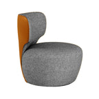 Fauteuil pivotant glamour en tissu résistant aux rayures