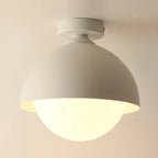 Plafonnier semi-encastré minimaliste à abat-jour mini dôme