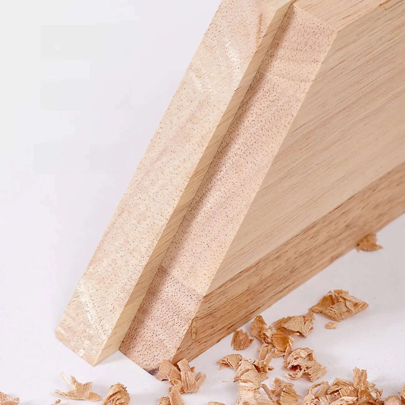 Meuble TV flottant en bois d'hévéa blanc de 55 pouces avec gestion des câbles