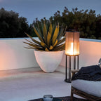 Lampes solaires portables cylindriques verticales pour poteaux d'extérieur