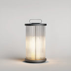 Lampes solaires portables cylindriques verticales pour poteaux d'extérieur