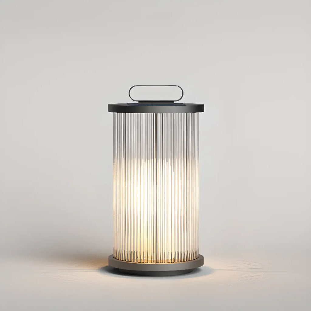 Lampes solaires portables cylindriques verticales pour poteaux d'extérieur