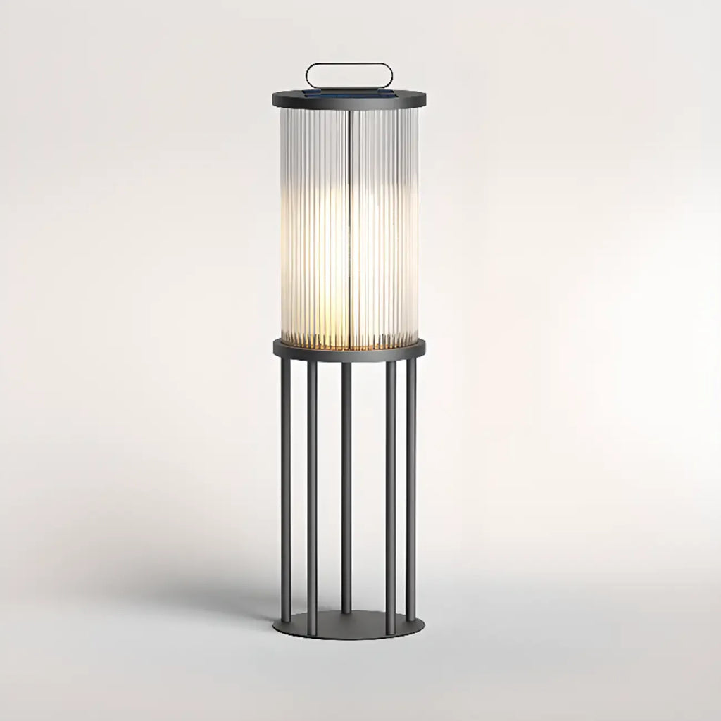 Lampes solaires portables cylindriques verticales pour poteaux d'extérieur