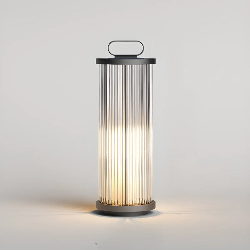 Lampes solaires portables cylindriques verticales pour poteaux d'extérieur