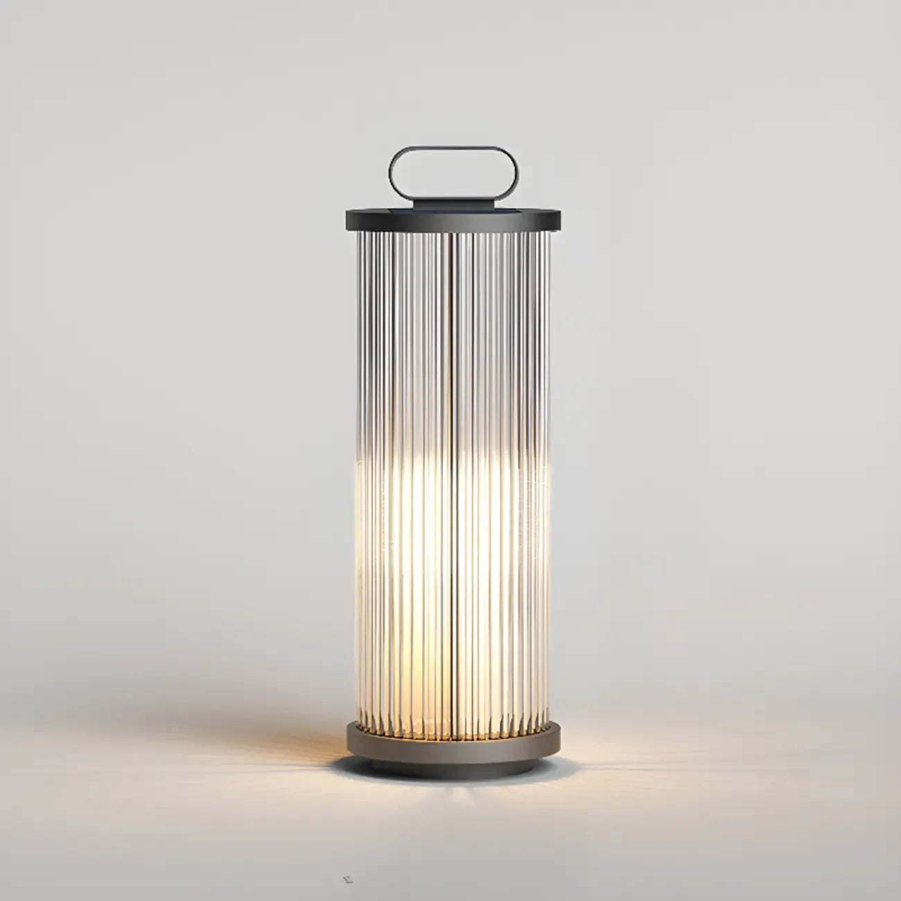 Lampes solaires portables cylindriques verticales pour poteaux d'extérieur