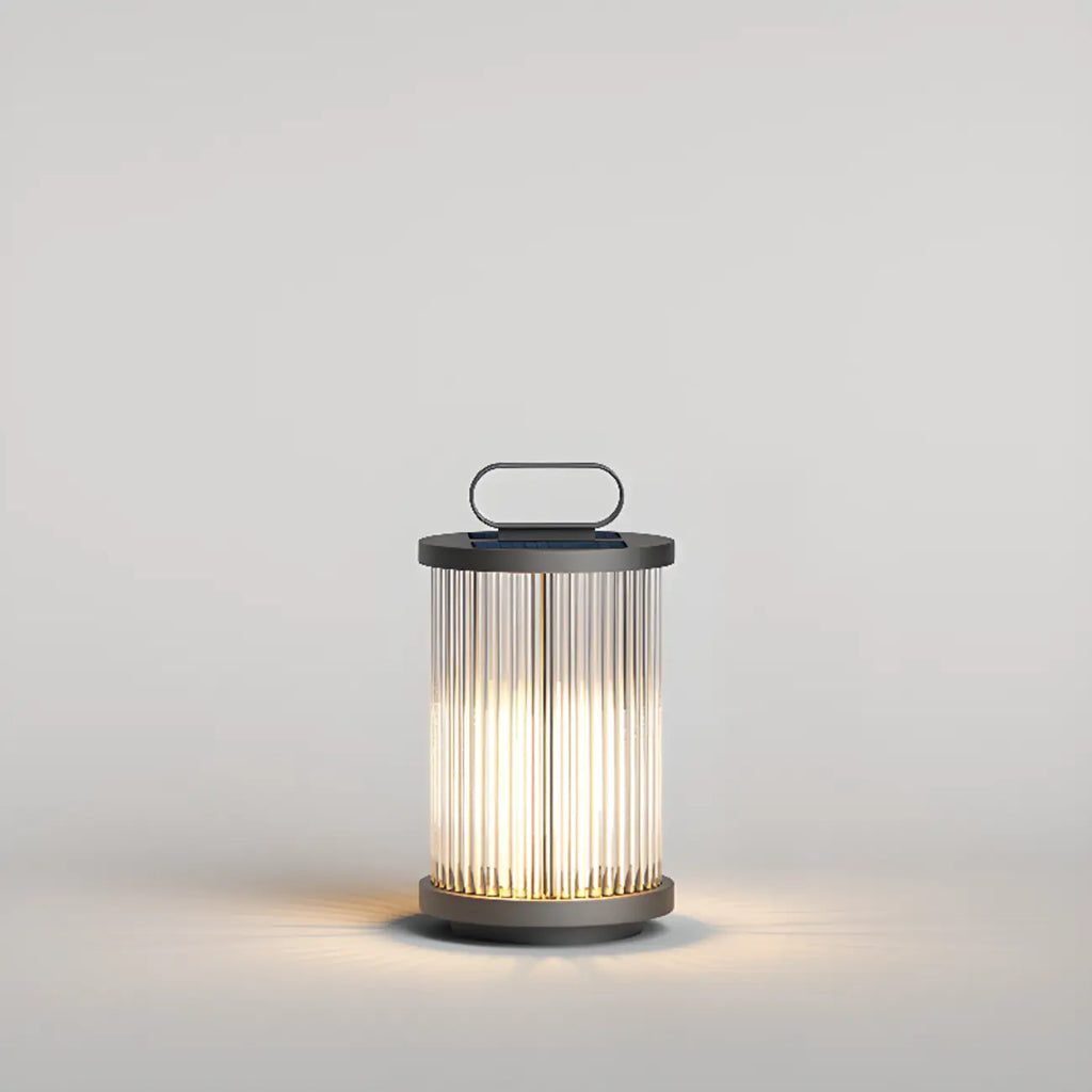 Lampes solaires portables cylindriques verticales pour poteaux d'extérieur