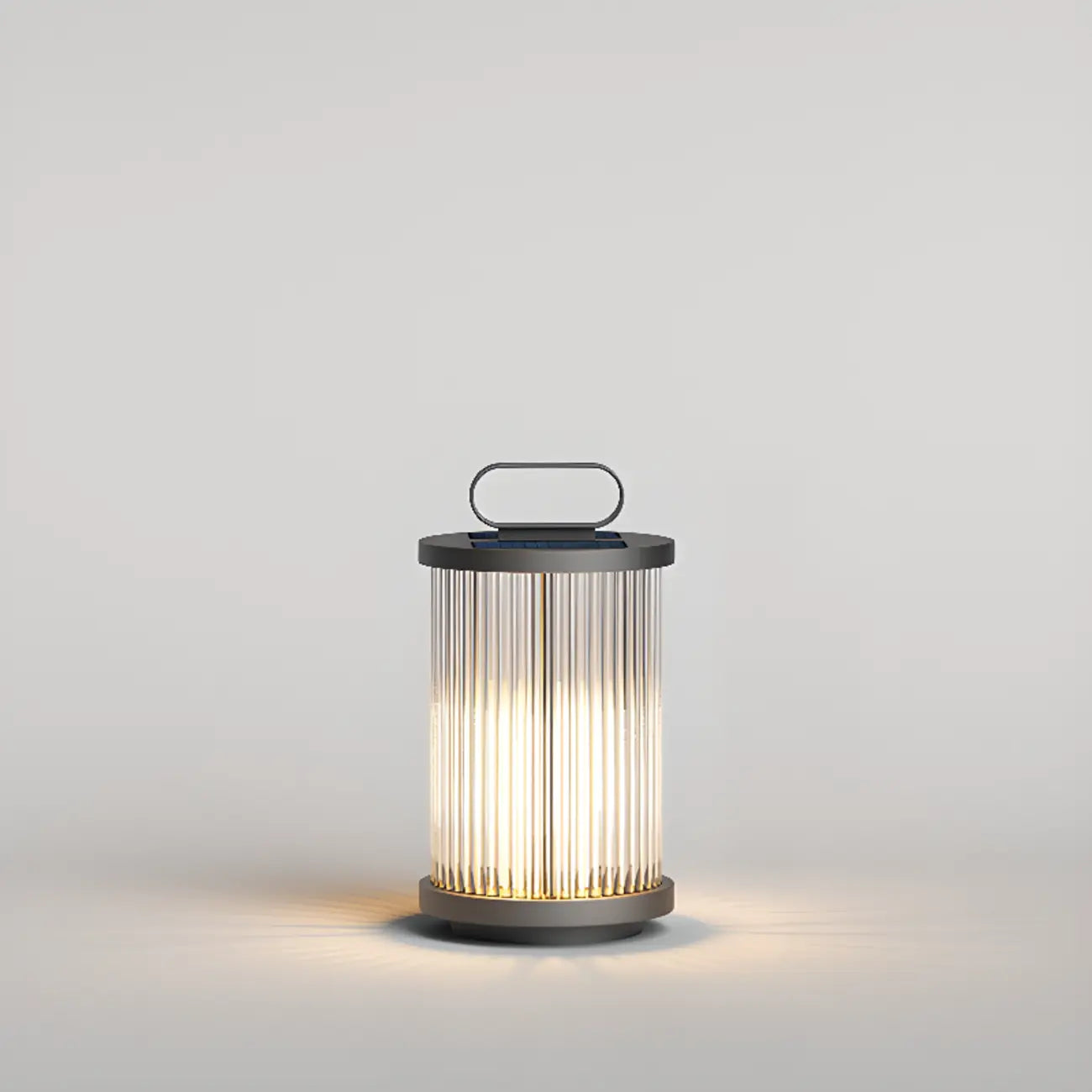 Lampes solaires portables cylindriques verticales pour poteaux d'extérieur