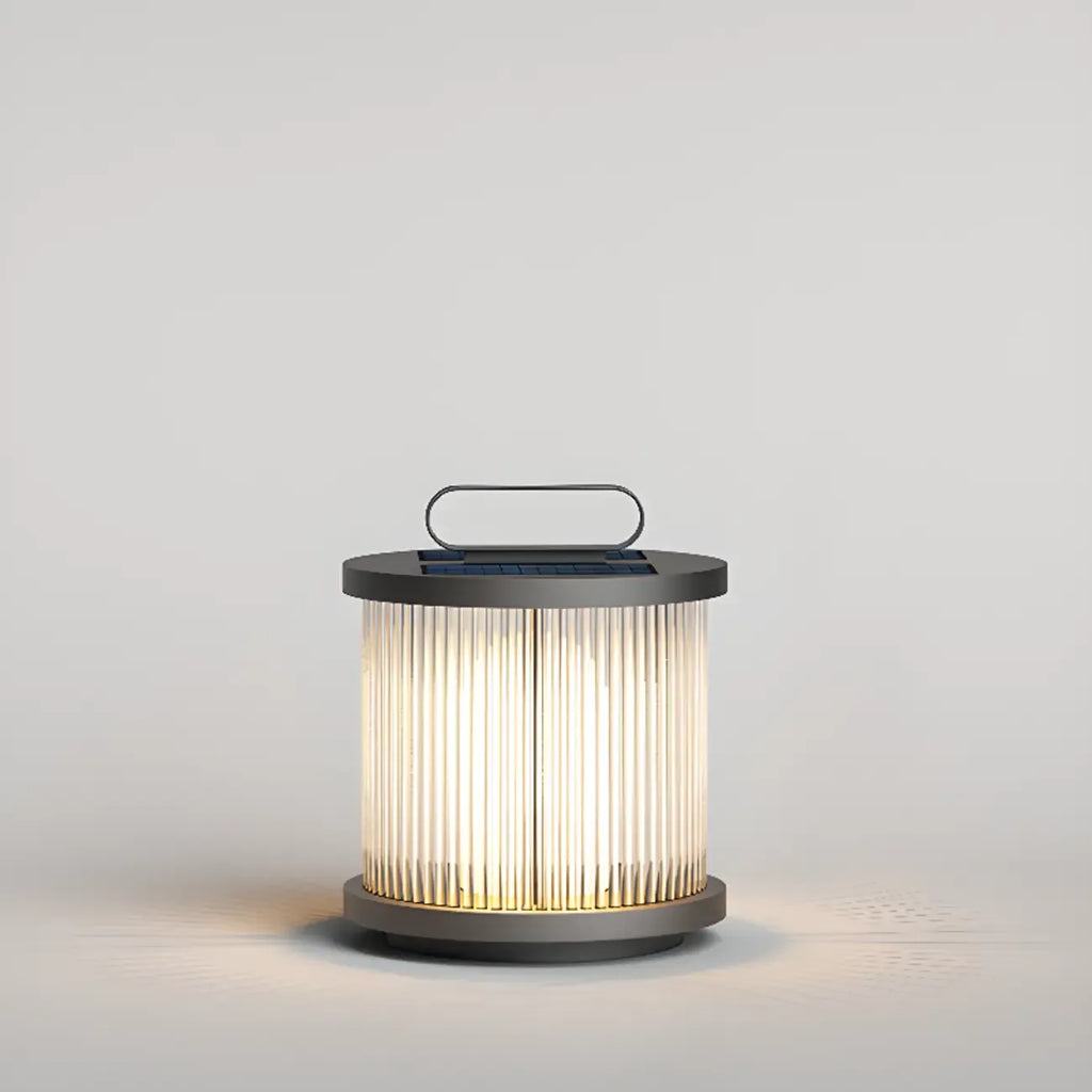 Lampes solaires portables cylindriques verticales pour poteaux d'extérieur