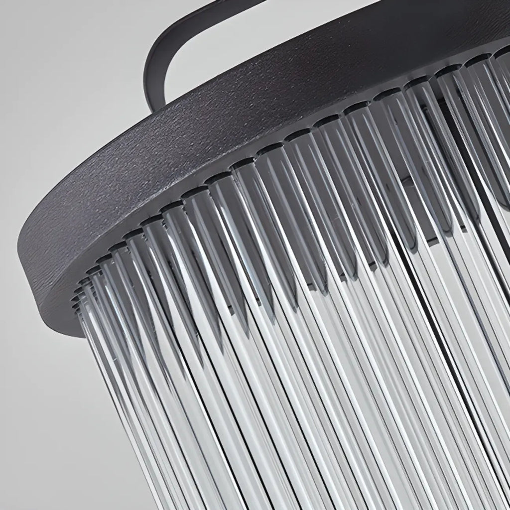 Lampes solaires portables cylindriques verticales pour poteaux d'extérieur