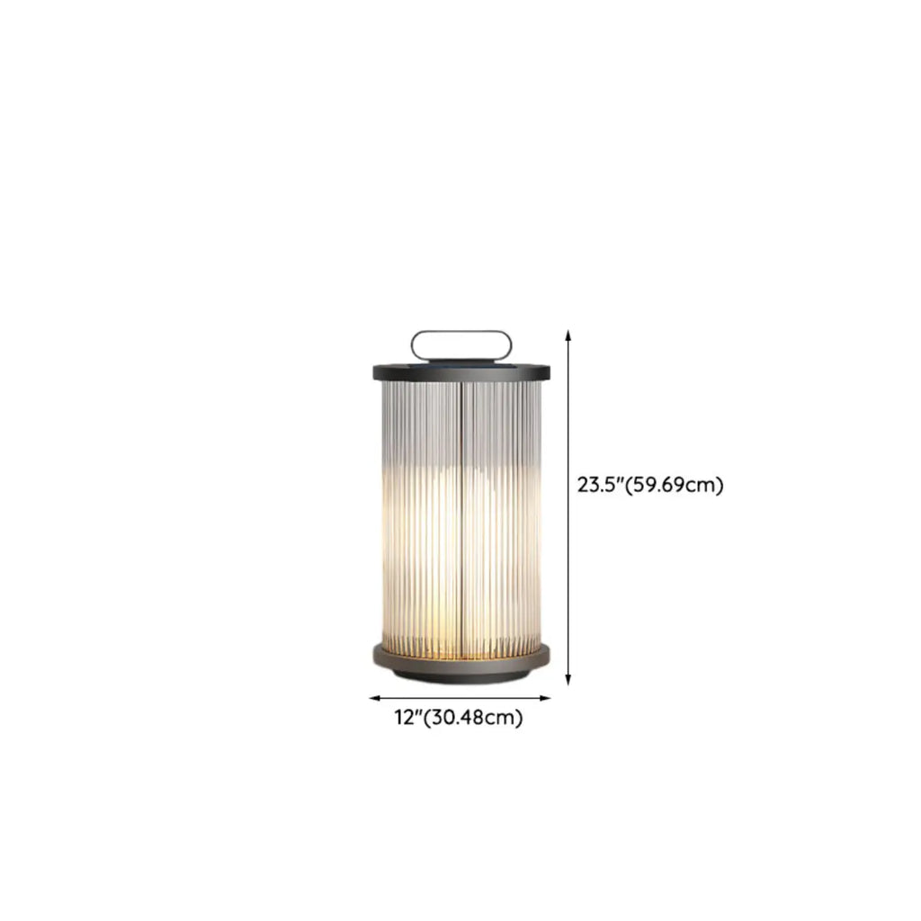 Lampes solaires portables cylindriques verticales pour poteaux d'extérieur