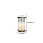 Lampes solaires portables cylindriques verticales pour poteaux d'extérieur