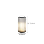 Lampes solaires portables cylindriques verticales pour poteaux d'extérieur