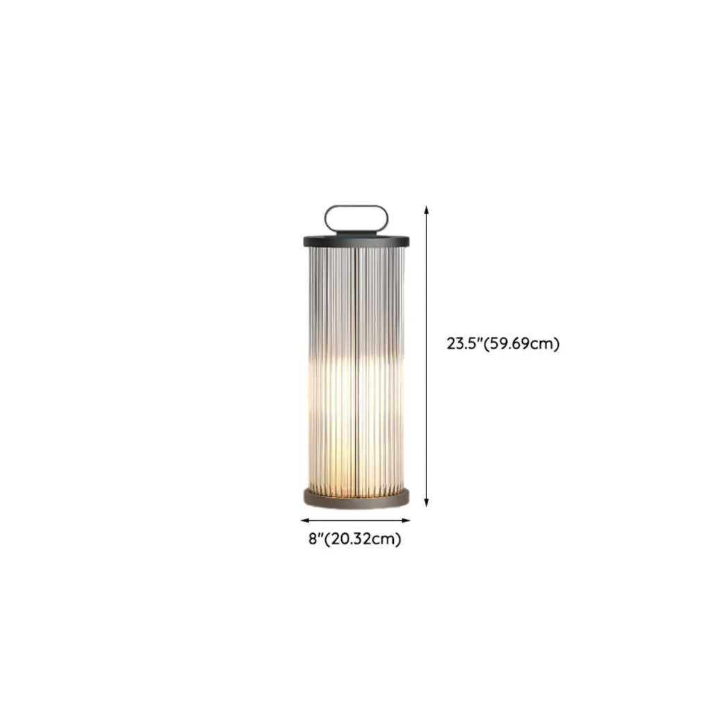 Lampes solaires portables cylindriques verticales pour poteaux d'extérieur