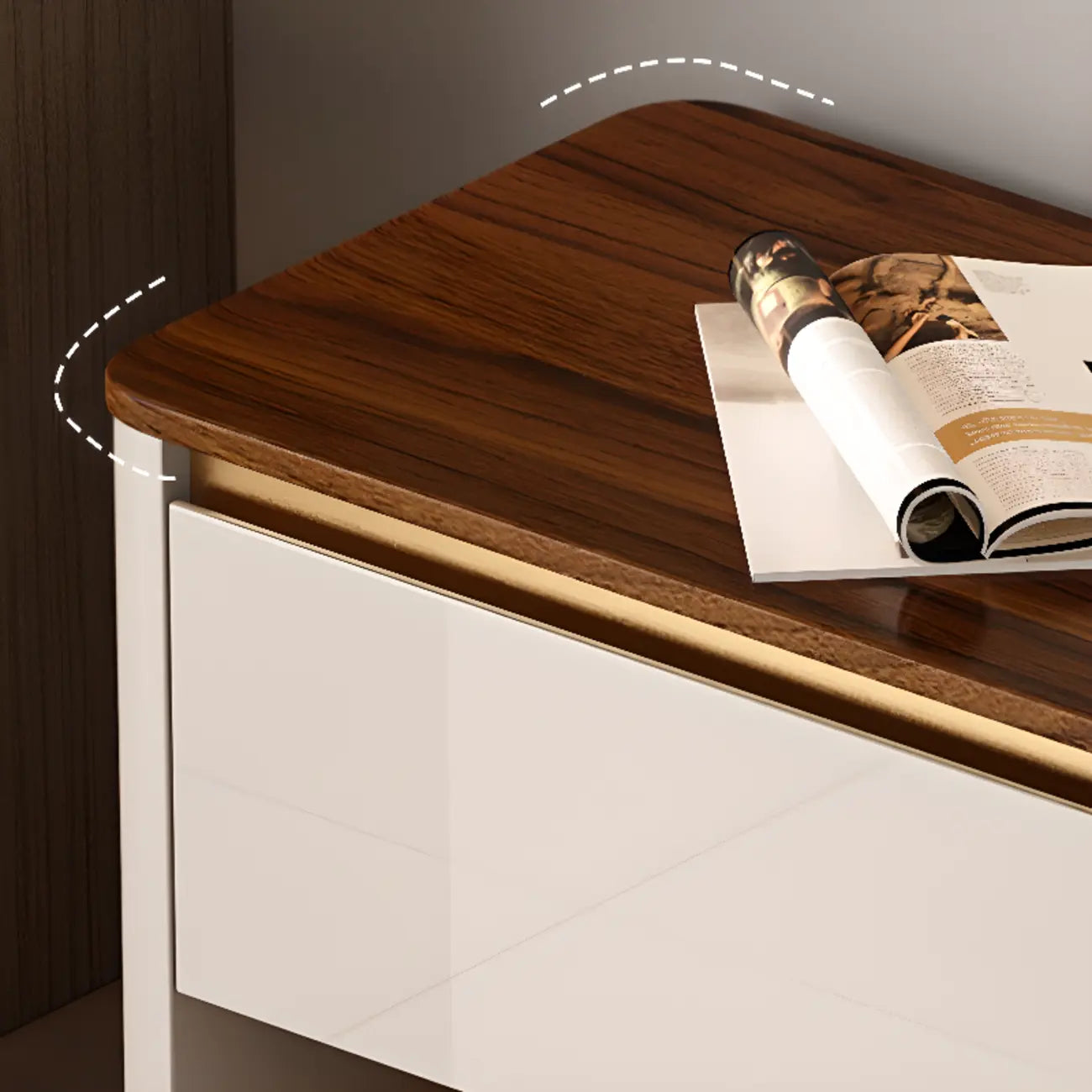 Banc d'entrée en bois marron à 2 tiroirs avec rangement pour chaussures