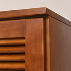 Meuble à chaussures haut de style nordique en bois massif beige pour entrée