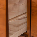 Meuble à chaussures haut de style nordique en bois massif beige pour entrée