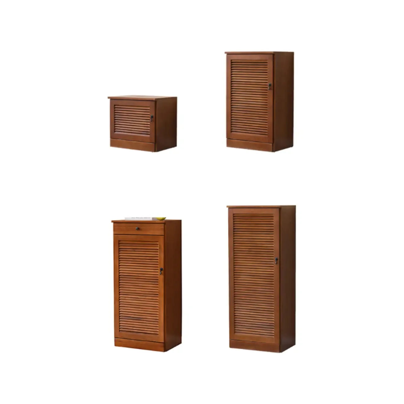 Meuble à chaussures haut de style nordique en bois massif beige pour entrée