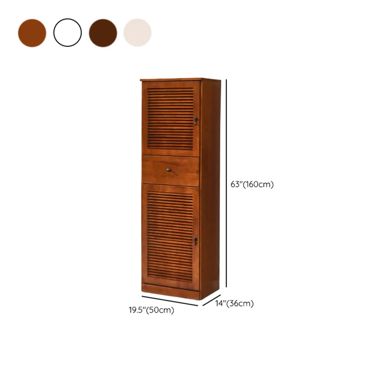 Meuble à chaussures haut de style nordique en bois massif beige pour entrée