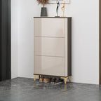 Meuble à chaussures brillant avec portes coulissantes pour entrée