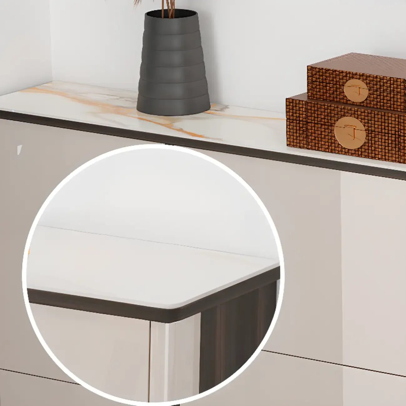 Meuble à chaussures brillant avec portes coulissantes pour entrée