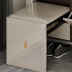 Meuble à chaussures brillant avec portes coulissantes pour entrée