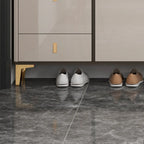 Meuble à chaussures brillant avec portes coulissantes pour entrée