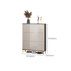 Meuble à chaussures brillant avec portes coulissantes pour entrée