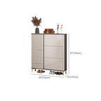 Meuble à chaussures brillant avec portes coulissantes pour entrée