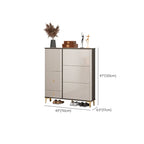 Meuble à chaussures brillant avec portes coulissantes pour entrée