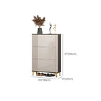 Meuble à chaussures brillant avec portes coulissantes pour entrée