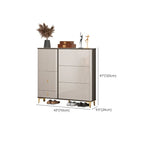 Meuble à chaussures brillant avec portes coulissantes pour entrée