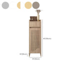 Meuble à chaussures d'entrée moderne et fin en bois beige